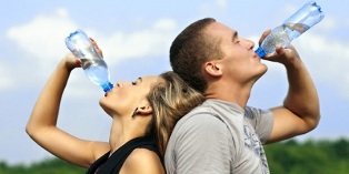 measure of water intake with proper nutrition