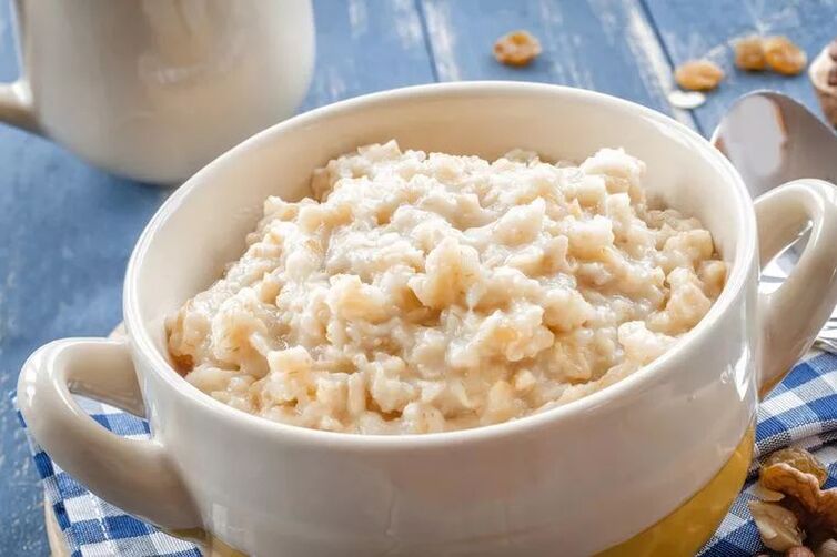 oatmeal porridge on a water diet
